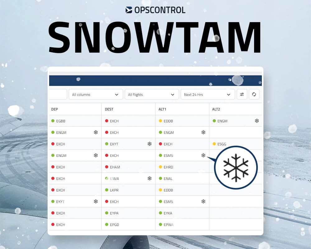 WeatherWatch SNOWTAM for associated aerodromes