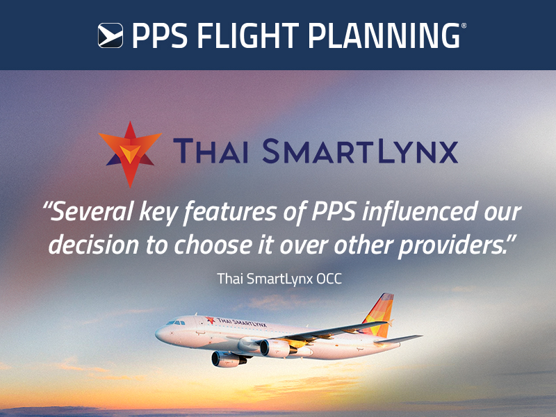 Thai SmartLynx, Selects PPS Flight Planning