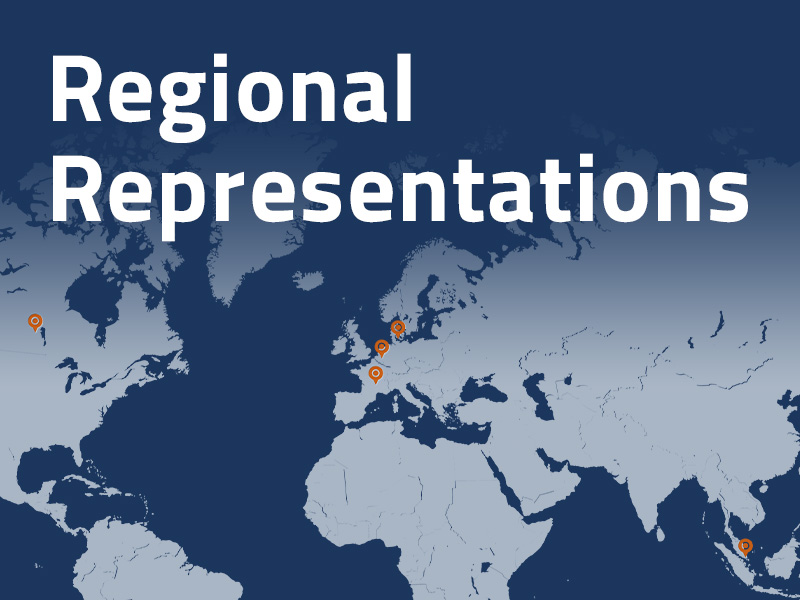 Worldmap with AIR SUPPORT Regional Representations
